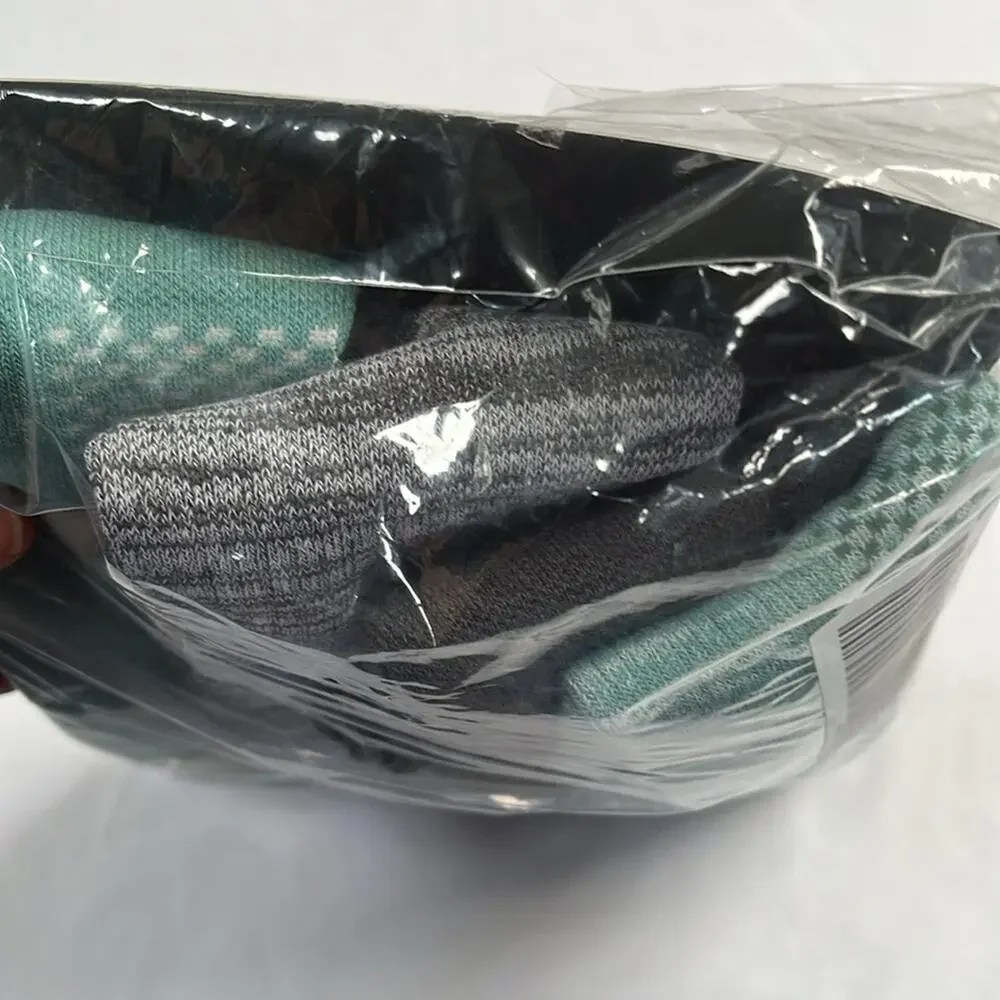 4X Tommie Copper Socks Womens Over‎ the Calf Compression Large Gray Jade Green